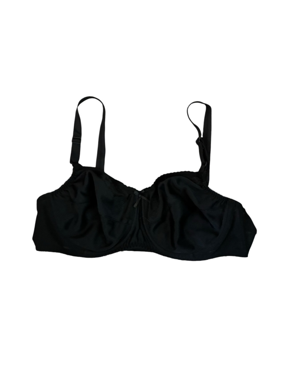 Vintage 90s Bali Semi Sheer Underwire Bra Adjustable Straps Black 40C